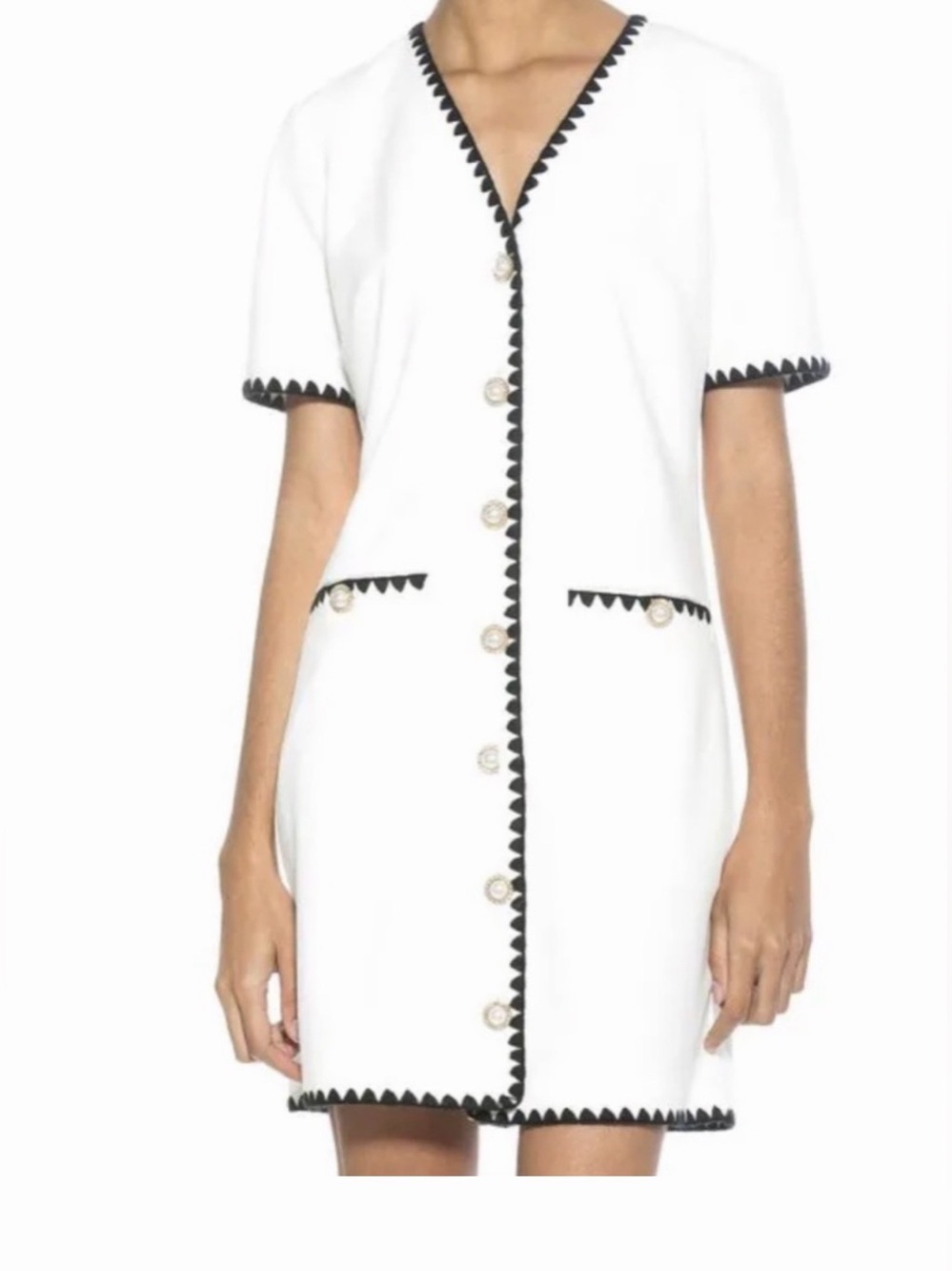 Alexia Admor White Jaiya Dress. Size 8. Like New!